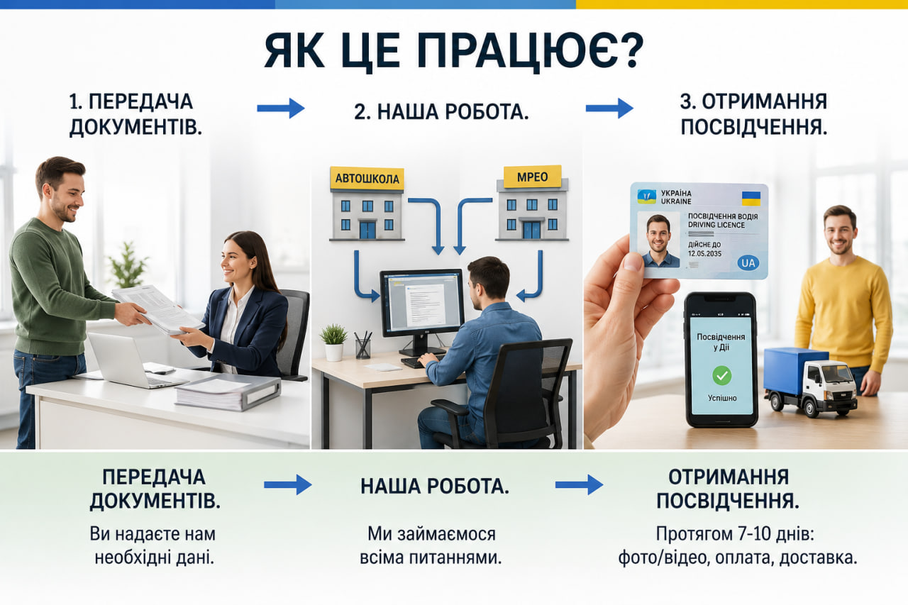 Процес отримання водійського посвідчення